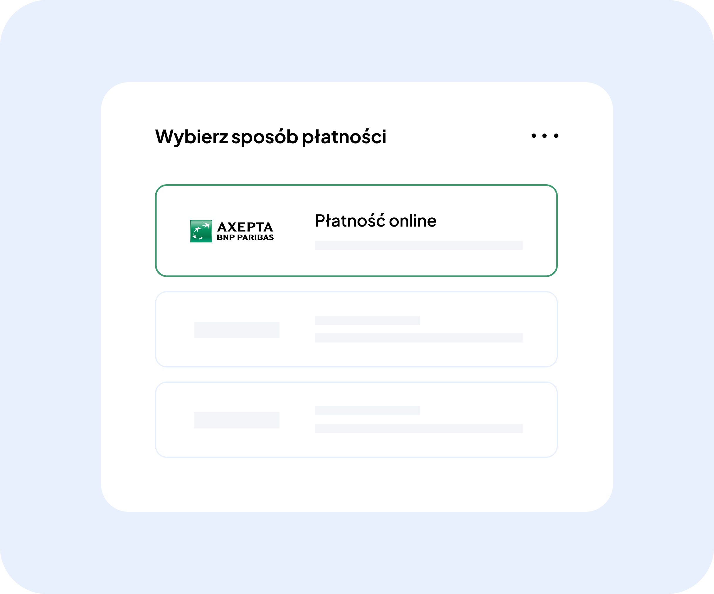 Wizualizacja wyboru płatności ratalnych